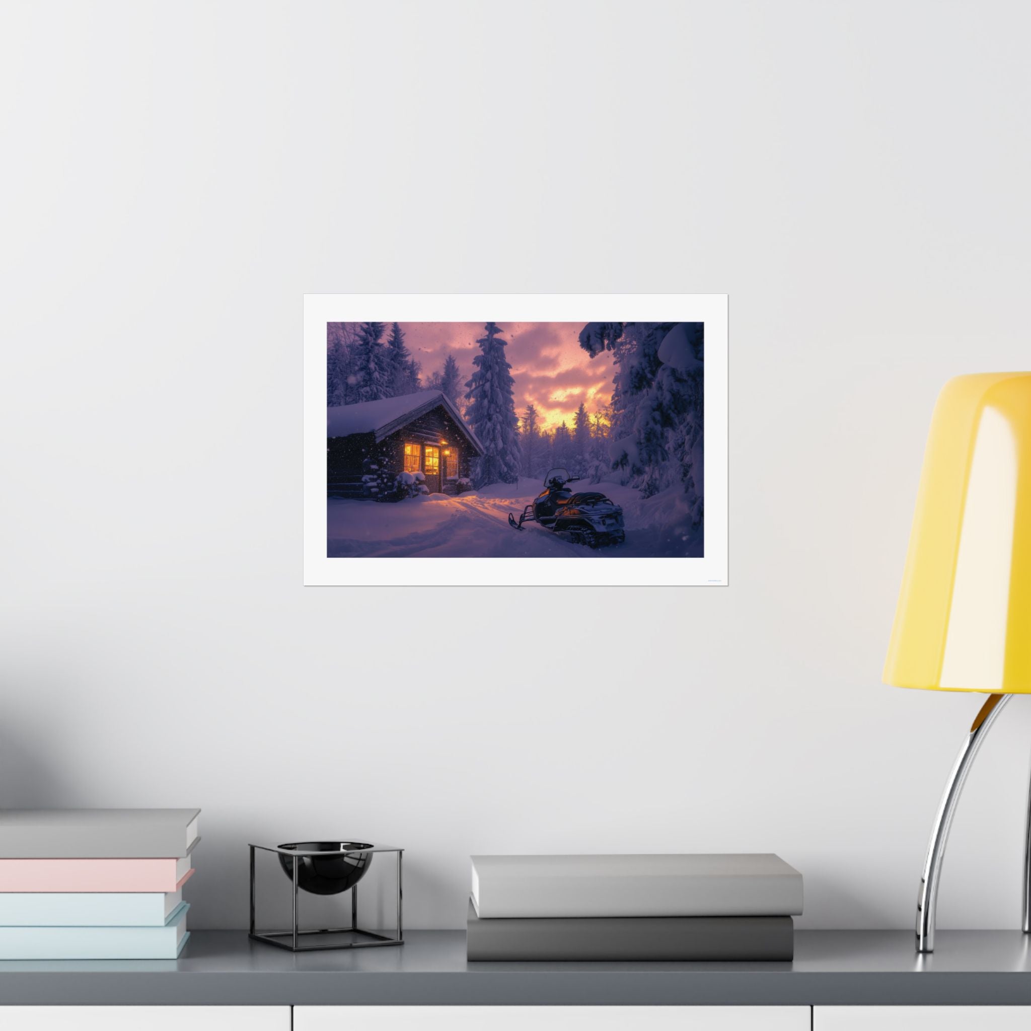 Winter Glow - Snowmobile  - Gallery Print Poster - DC0194